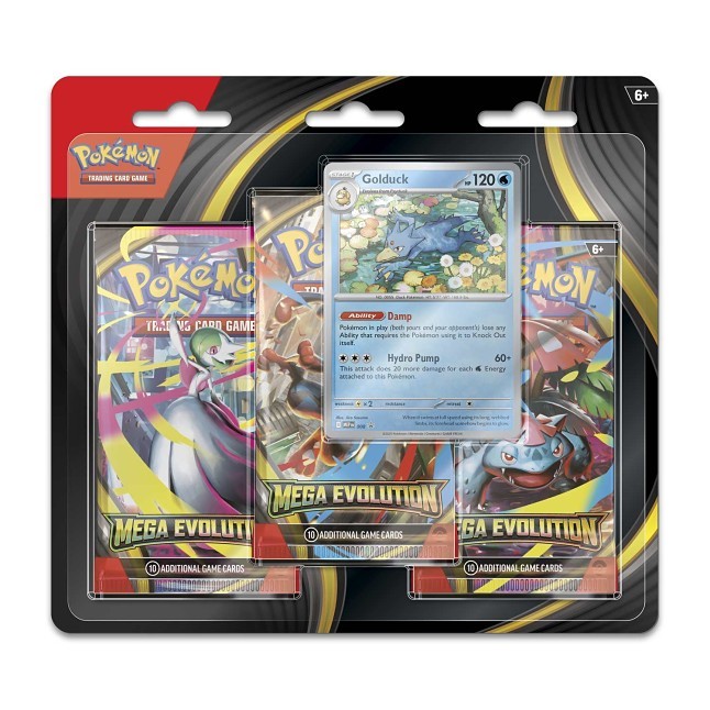 Pokémon TCG: Mega Evolution 3 Booster Packs & Golduck Promo Card