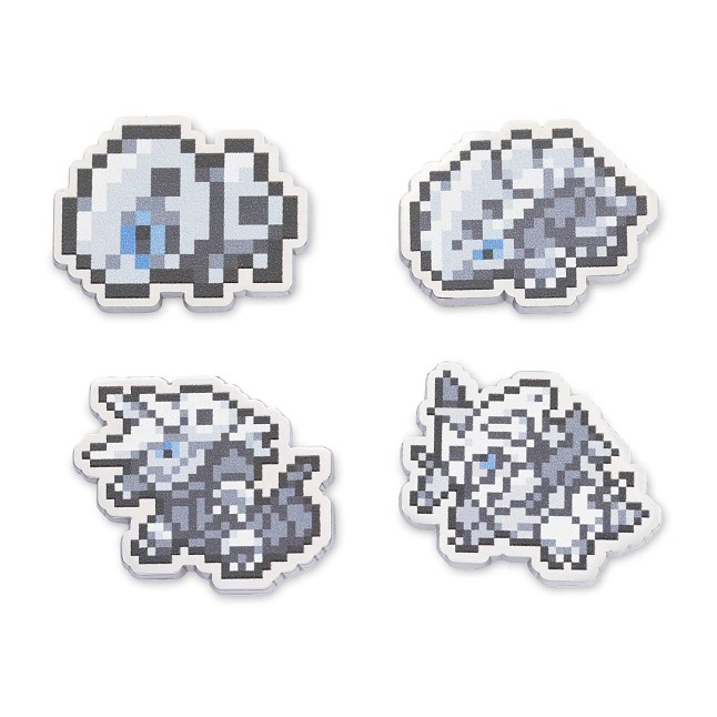 Aron, Lairon, Aggron & Mega Aggron Pokémon Pixel Pins (4-Pack)